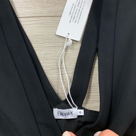 Filippa K Black CutOut V-neck Cocktail Dress - Picture 9 of 13